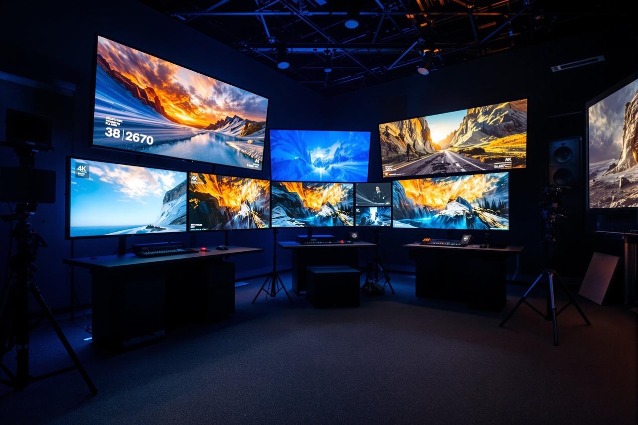 秋秋影院4K HDR全流程制作中心调色间内部